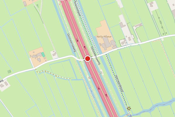 Brandweer-melding op Oostveenseweg, Schipluiden op 20 juni, kaart-overzicht