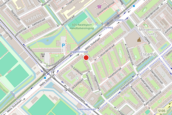 Brandweer-melding op Leggelostraat, Den Haag op 21 juni, kaart-overzicht