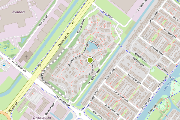 Ambulance-melding op Comomeerpad, Zoetermeer op 21 juni, kaart-overzicht