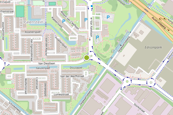Ambulance-melding op Van Diestlaan, Zoetermeer op 21 juni, kaart-overzicht