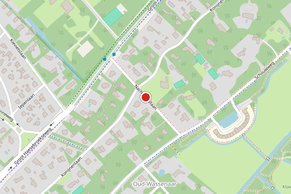 Brandweer-melding op Nachtegaallaan, Wassenaar op 20 juni, kaart-overzicht