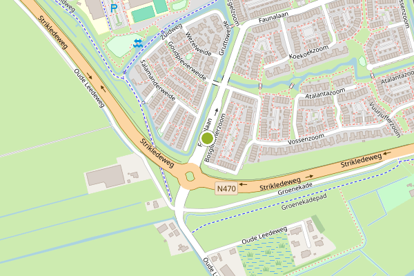 Ambulance-melding op Faunalaan, Pijnacker op 21 juni, kaart-overzicht