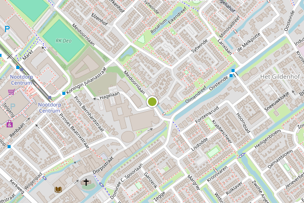 Ambulance-melding op Meidoornlaan, Nootdorp op 20 juni, kaart-overzicht