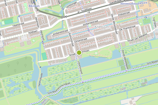 Ambulance-melding op Straat van Ormoes, Delft op 21 juni, kaart-overzicht
