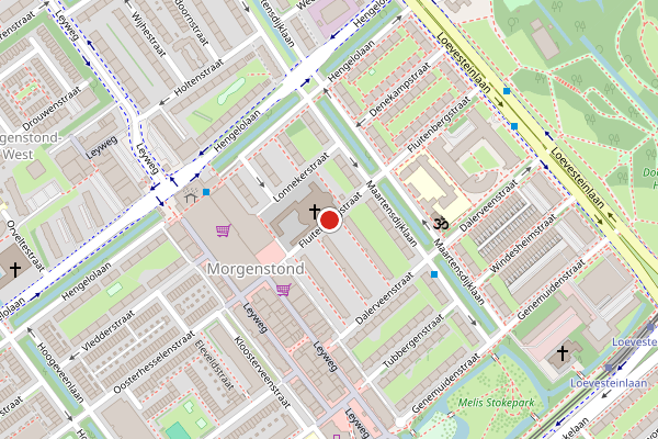 Brandweer-melding op Fluitenbergstraat, Den Haag op 21 juni, kaart-overzicht