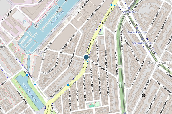 Politie-melding op Westduinweg, Den Haag op 21 juni, kaart-overzicht