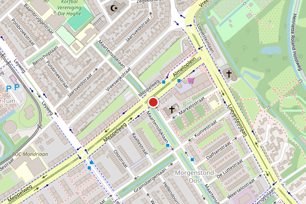 Brandweer-melding op Maartensdijklaan, Den Haag op 21 juni, kaart-overzicht