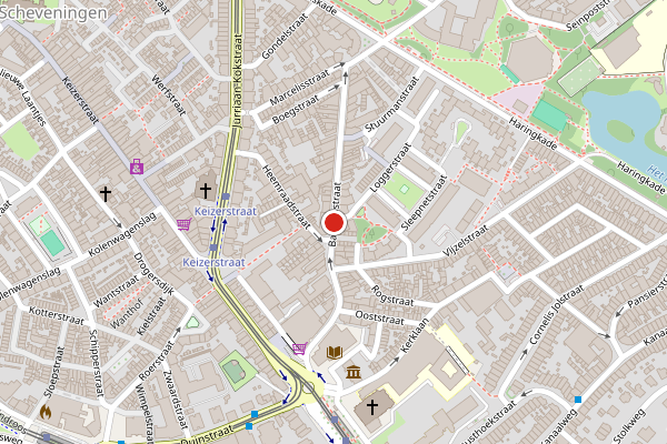 Brandweer-melding op Badhuisstraat, Den Haag op 21 juni, kaart-overzicht