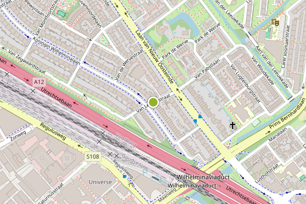 Ambulance-melding op van Leijdenstraat, Voorburg op 21 juni, kaart-overzicht