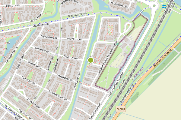 Ambulance-melding op Wethouder Groenewegenstraat, Zoetermeer op 21 juni, kaart-overzicht