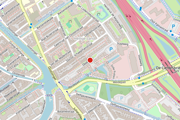 Brandweer-melding op Oostblok, Delft op 21 juni, kaart-overzicht