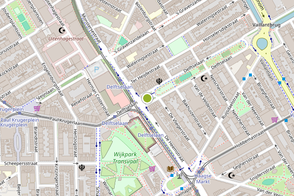 Ambulance-melding op Delftselaan, Den Haag op 21 juni, kaart-overzicht