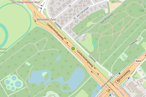 Ambulance-melding op Landscheidingsweg, Wassenaar op 21 juni, kaart-overzicht