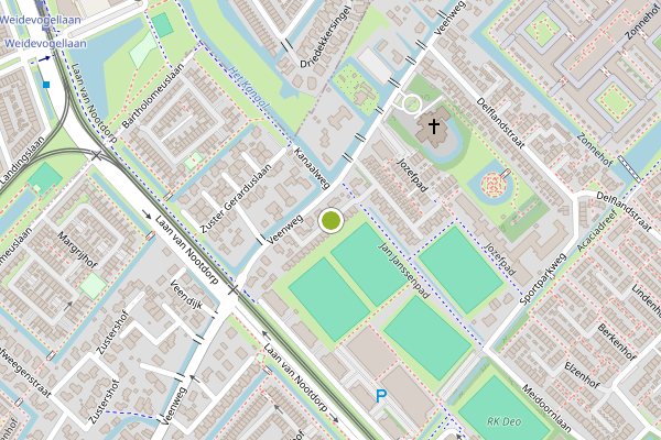 Ambulance-melding op Meester Steenwegpad, Nootdorp op 21 juni, kaart-overzicht