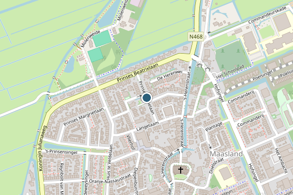 Politie-melding op Prinses Irenelaan, Maasland op 21 juni, kaart-overzicht