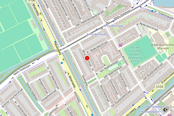 Brandweer-melding op Minstreelstraat, Den Haag op 21 juni, kaart-overzicht