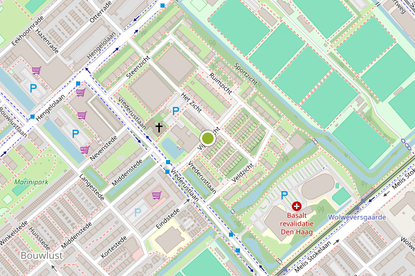 Ambulance-melding op Vijverzicht, Den Haag op 21 juni, kaart-overzicht