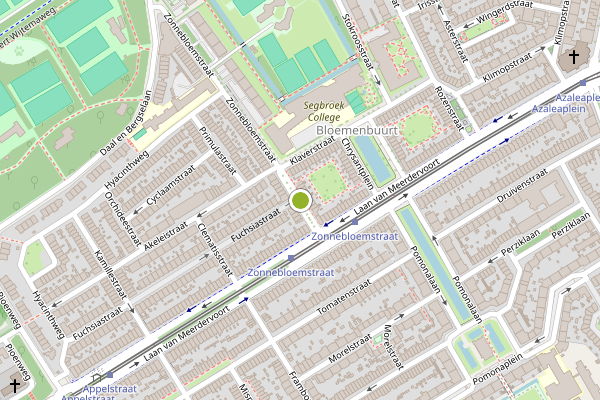 Ambulance-melding op Zonnebloemstraat, Den Haag op 21 juni, kaart-overzicht
