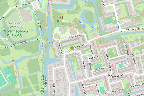 Ambulance-melding op Van der Veensingel, Delft op 21 juni, kaart-overzicht