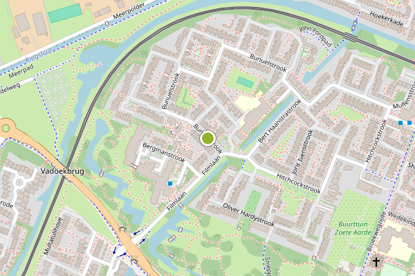 Ambulance-melding op Bunuelstrook, Zoetermeer op 21 juni, kaart-overzicht