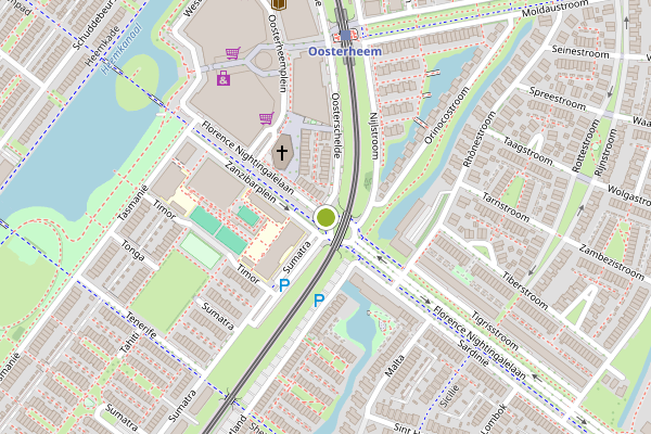 Ambulance-melding op Florence Nightingalelaan, Zoetermeer op 21 juni, kaart-overzicht