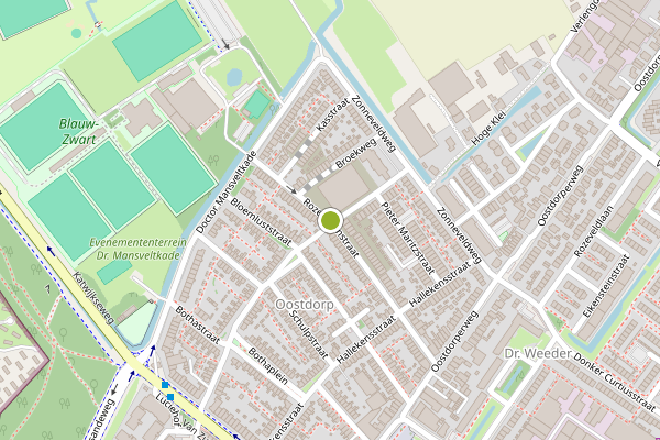 Ambulance-melding op Rozensteinstraat, Wassenaar op 22 juni, kaart-overzicht