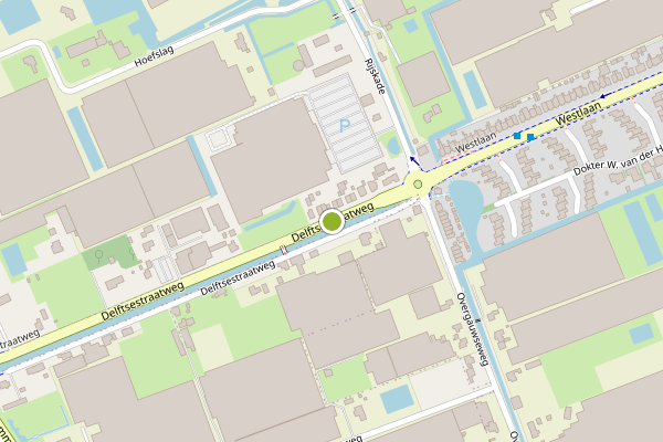Ambulance-melding op Delftsestraatweg, Pijnacker op 22 juni, kaart-overzicht