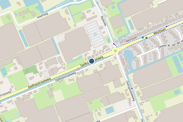 Politie-melding op Delftsestraatweg, Pijnacker op 22 juni, kaart-overzicht