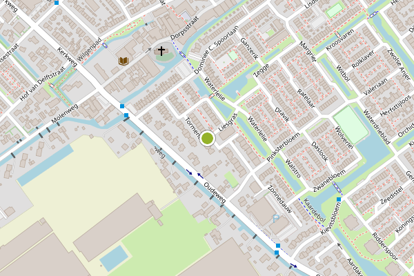 Ambulance-melding op Tormentil, Nootdorp op 22 juni, kaart-overzicht