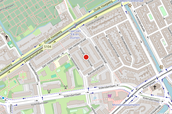 Brandweer-melding op Hoogkarspelstraat, Den Haag op 6 mei, kaart-overzicht