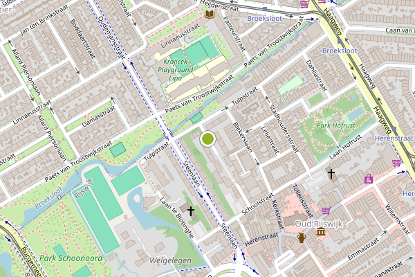 Ambulance-melding op Doelenstraat, Rijswijk op 5 mei, kaart-overzicht