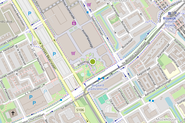 Ambulance-melding op Bogaardplein, Rijswijk op 5 mei, kaart-overzicht