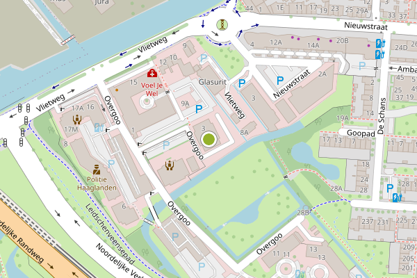 Ambulance-melding op van Ruysdaellaan, Leidschendam op 6 mei, kaart-overzicht