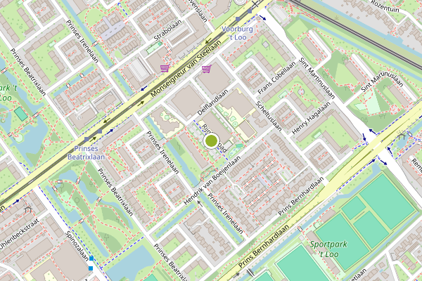 Ambulance-melding op Rijnlandpad, Voorburg op 6 mei, kaart-overzicht