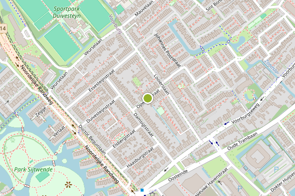 Ambulance-melding op Opwijckstraat, Voorburg op 6 mei, kaart-overzicht