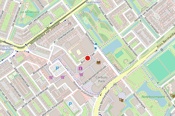 Brandweer-melding op Bucaillestraat, Voorburg op 22 juni, kaart-overzicht