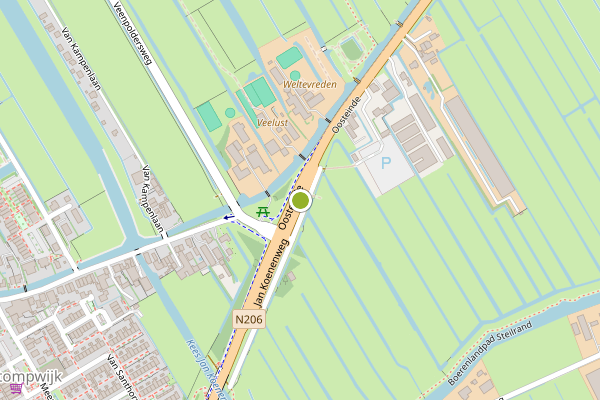Ambulance-melding op Oosteinde, Leidschendam op 22 juni, kaart-overzicht