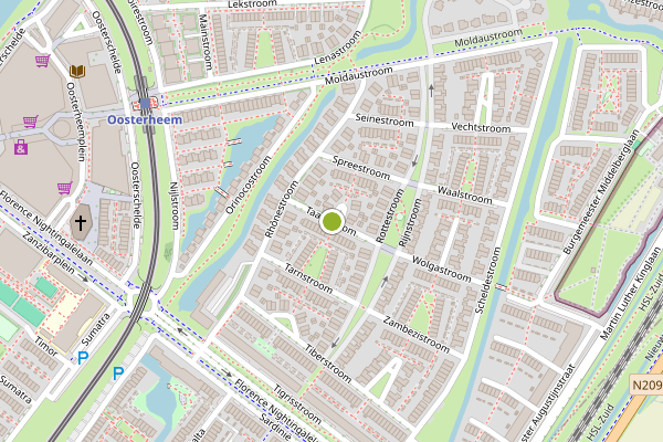 Ambulance-melding op Taagstroom, Zoetermeer op 22 juni, kaart-overzicht