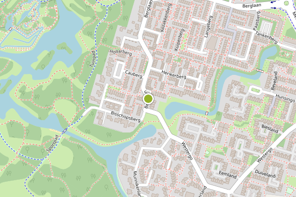 Ambulance-melding op Berglaan, Zoetermeer op 22 juni, kaart-overzicht
