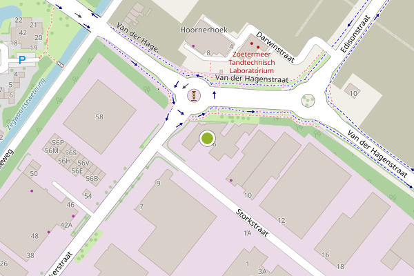 Ambulance-melding op Storkstraat, Zoetermeer op 22 juni, kaart-overzicht