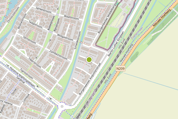 Ambulance-melding op Burgemeester Augustijnstraat, Zoetermeer op 22 juni, kaart-overzicht