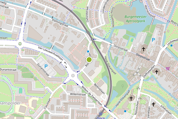 Ambulance-melding op Bijdorplaan, Zoetermeer op 22 juni, kaart-overzicht