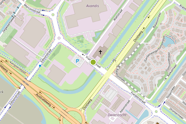 Ambulance-melding op Franklinstraat, Zoetermeer op 22 juni, kaart-overzicht