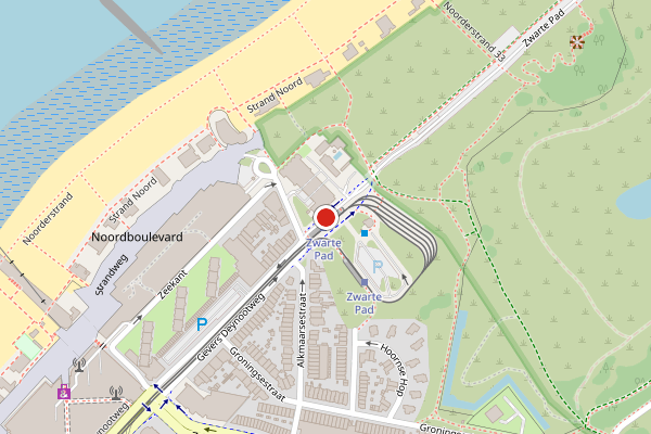 Brandweer-melding op Zwarte Pad, Den Haag op 22 juni, kaart-overzicht