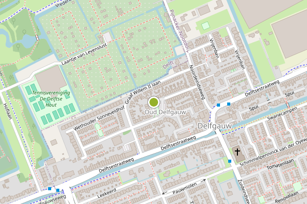 Ambulance-melding op Saaymans Vaderplein, Delfgauw op 23 juni, kaart-overzicht