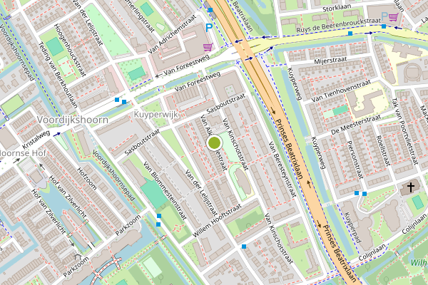 Ambulance-melding op Van Alkemadestraat, Delft op 6 mei, kaart-overzicht