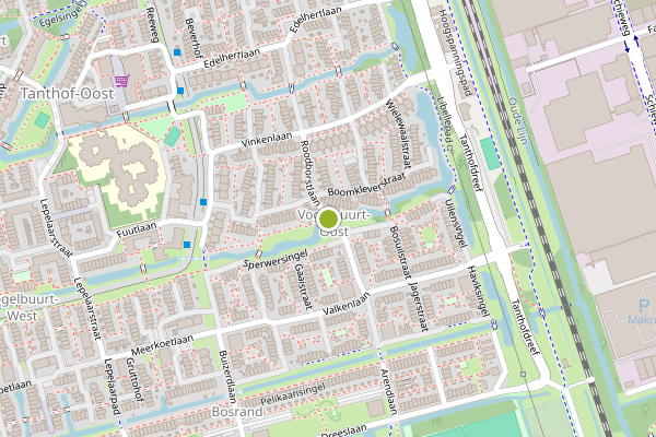 Ambulance-melding op Roodborstlaan, Delft op 6 mei, kaart-overzicht