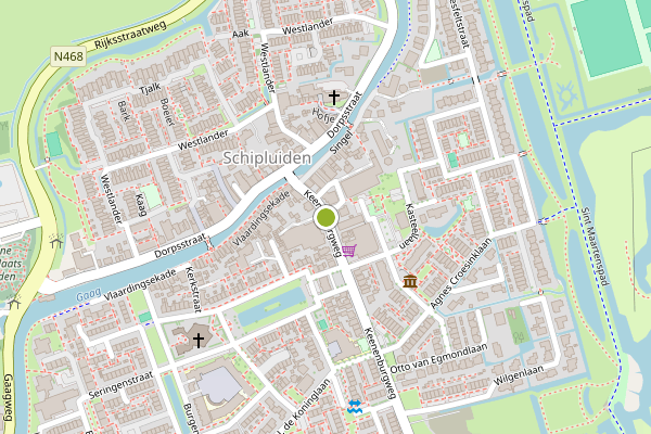 Ambulance-melding op Keenenburgweg, Schipluiden op 6 mei, kaart-overzicht