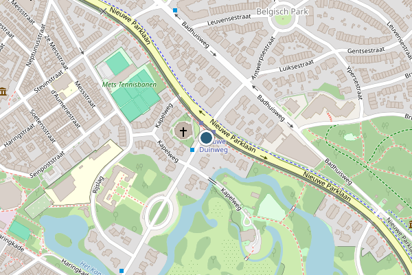 Politie-melding op Nieuwe Duinweg, Den Haag op 23 juni, kaart-overzicht