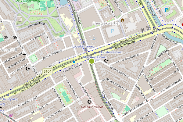 Ambulance-melding op Monstersestraat, Den Haag op 23 juni, kaart-overzicht